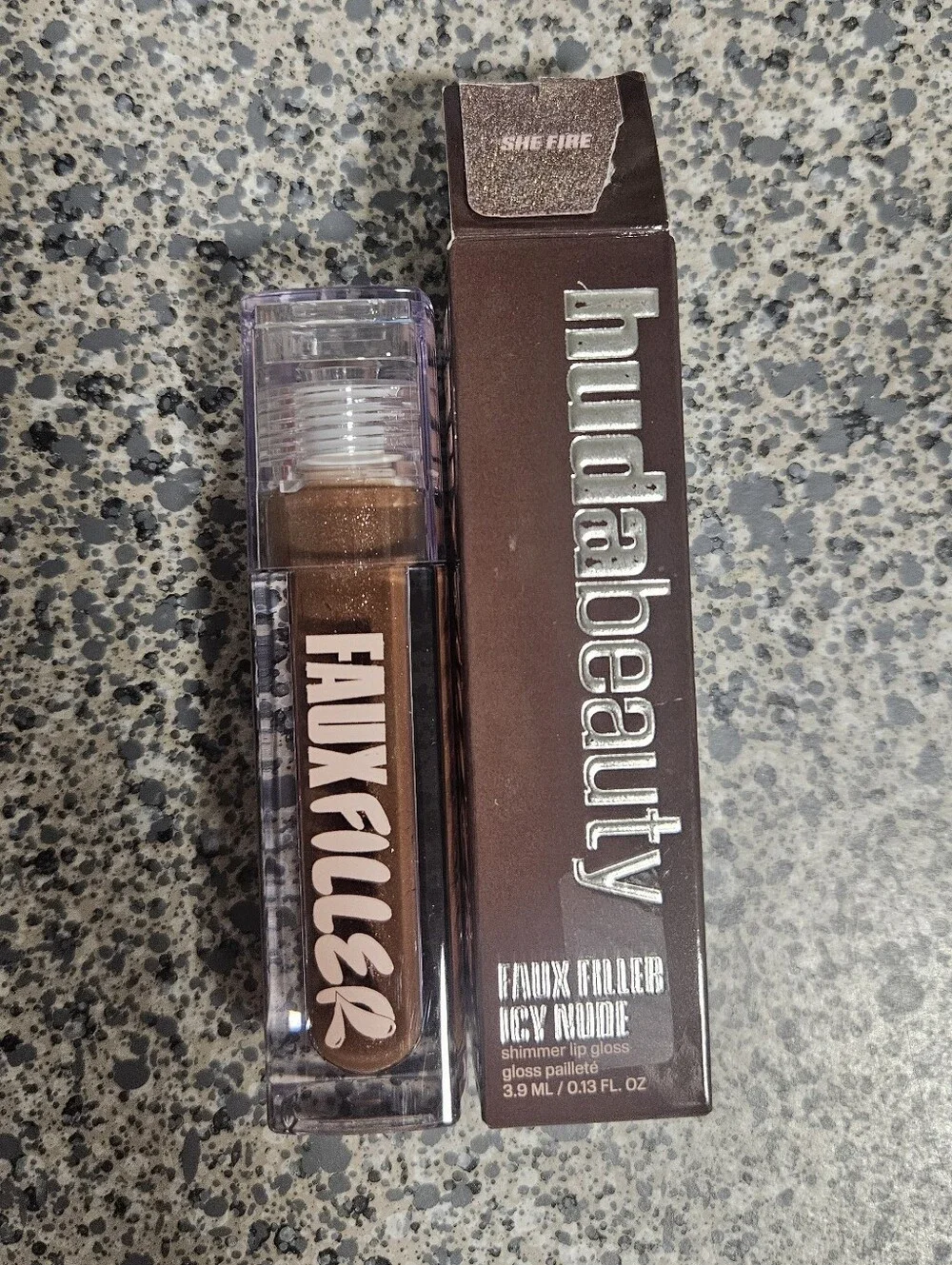 NWT Faux Filler Icy Nude Shimmer Lip Gloss
